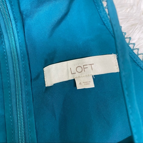 Loft Emerald Green Lace Halter Dress - Picture 3 of 5